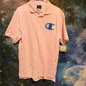 Champion Pink Polo Shirt Classic Design